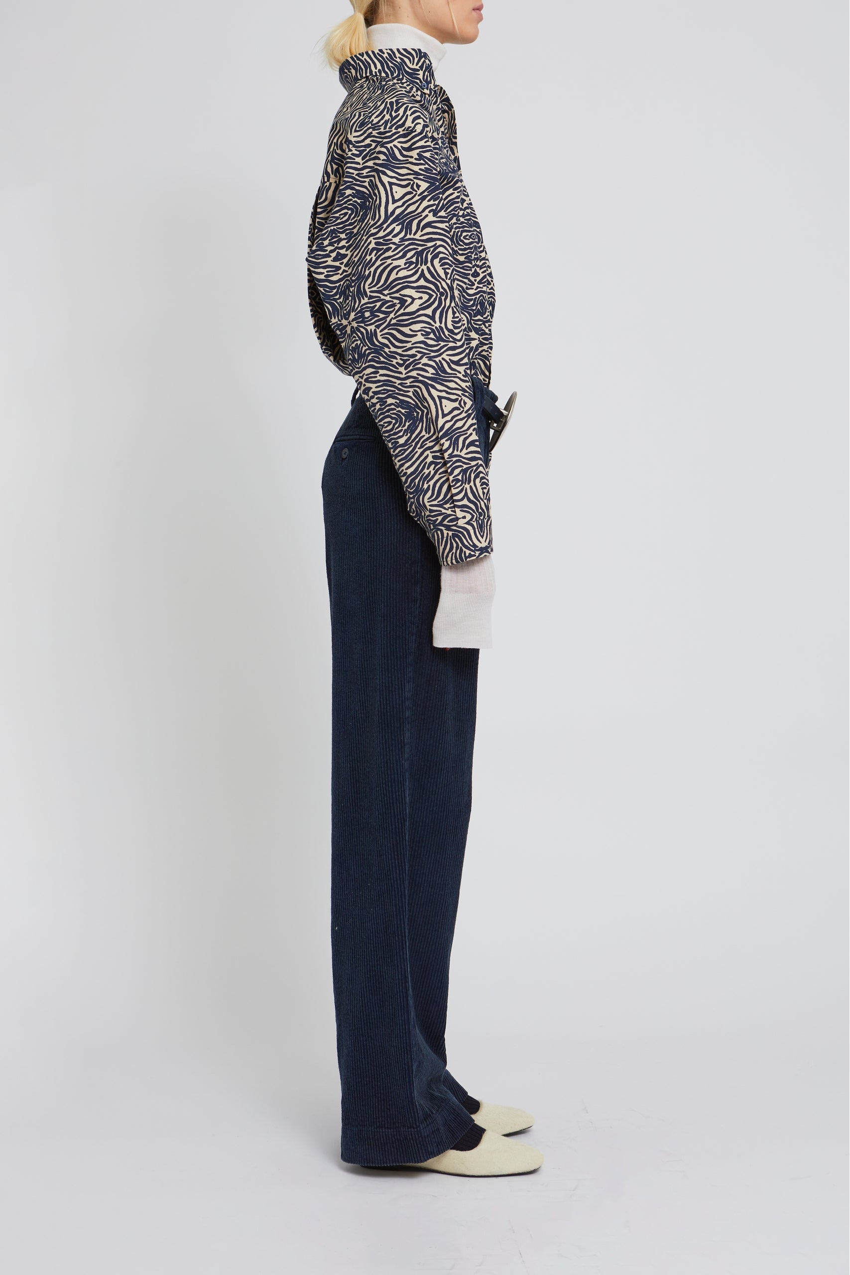 Pantalon Cloche coupe droite - Indigo