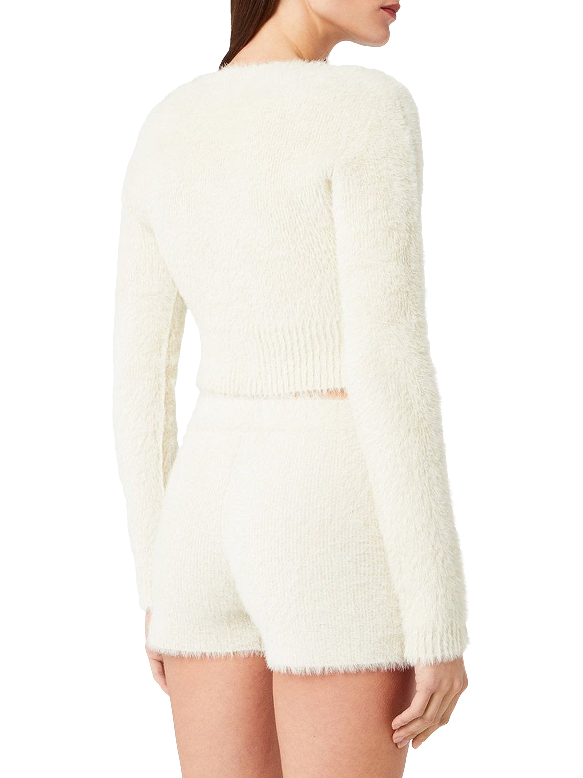 Cardigan Neva avec logo métallique en maille - Off White