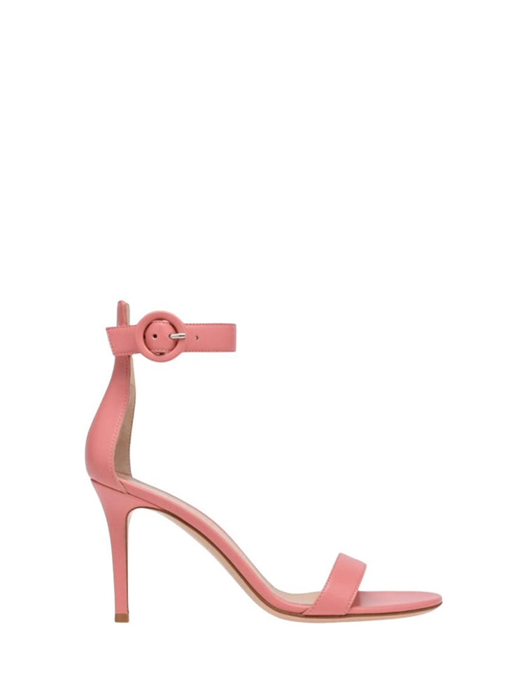 Sandales Portofino 85 en cuir lisse - Rose