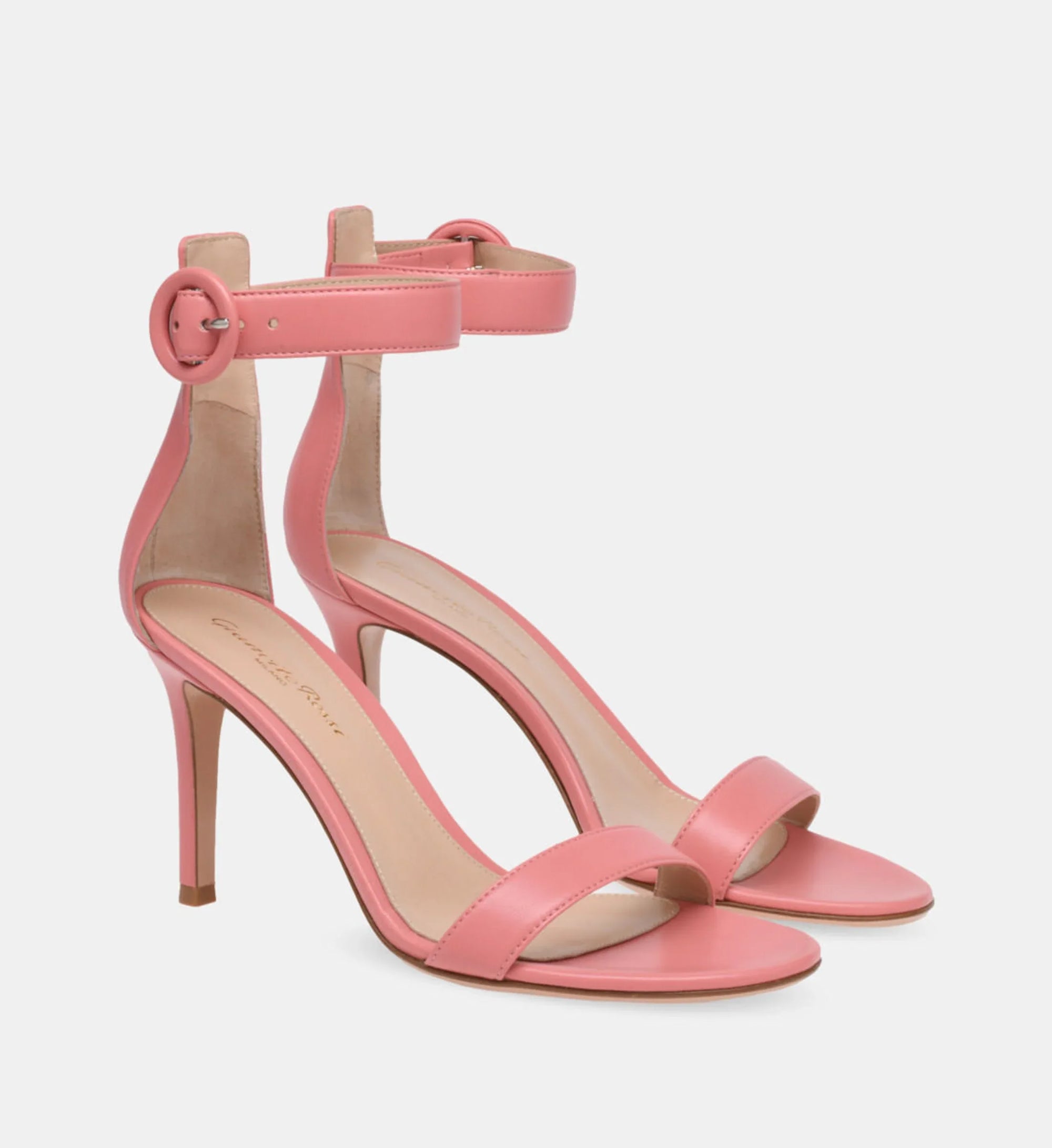 Sandales Portofino 85 en cuir lisse - Rose