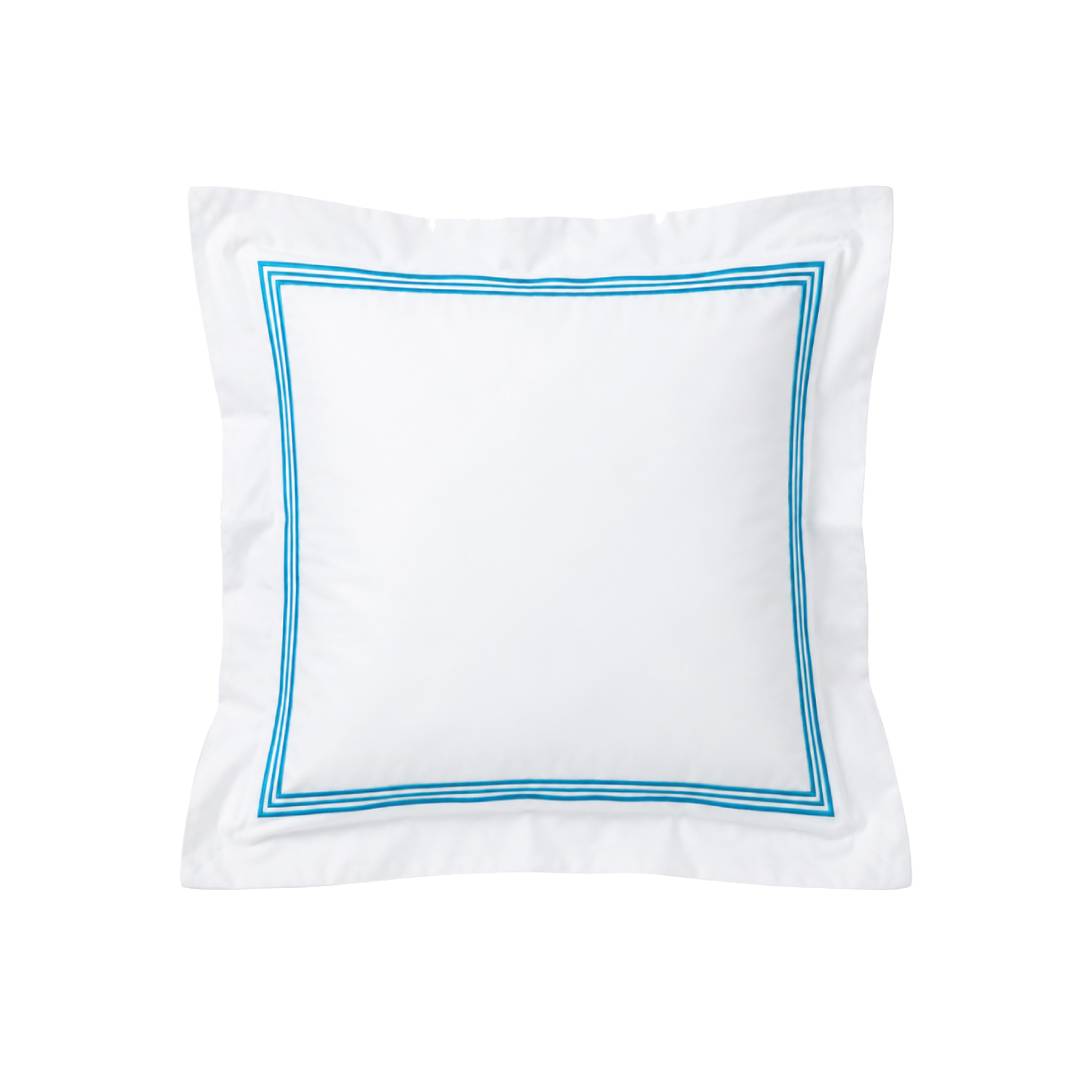 Taie d'oreiller Triplo Popeline en coton - White & Lagoon