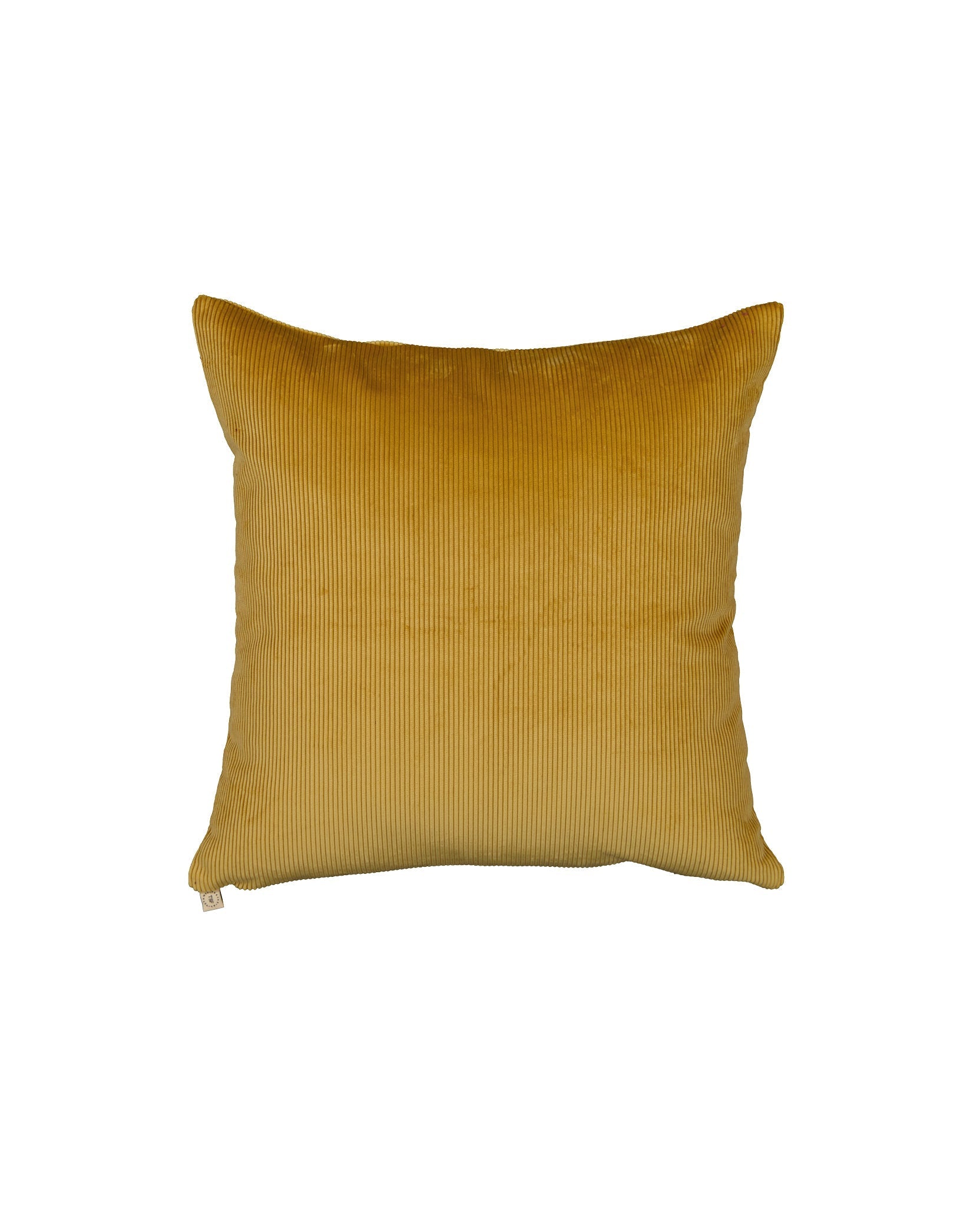 Coussin Carino en velours côtelé - Moutarde