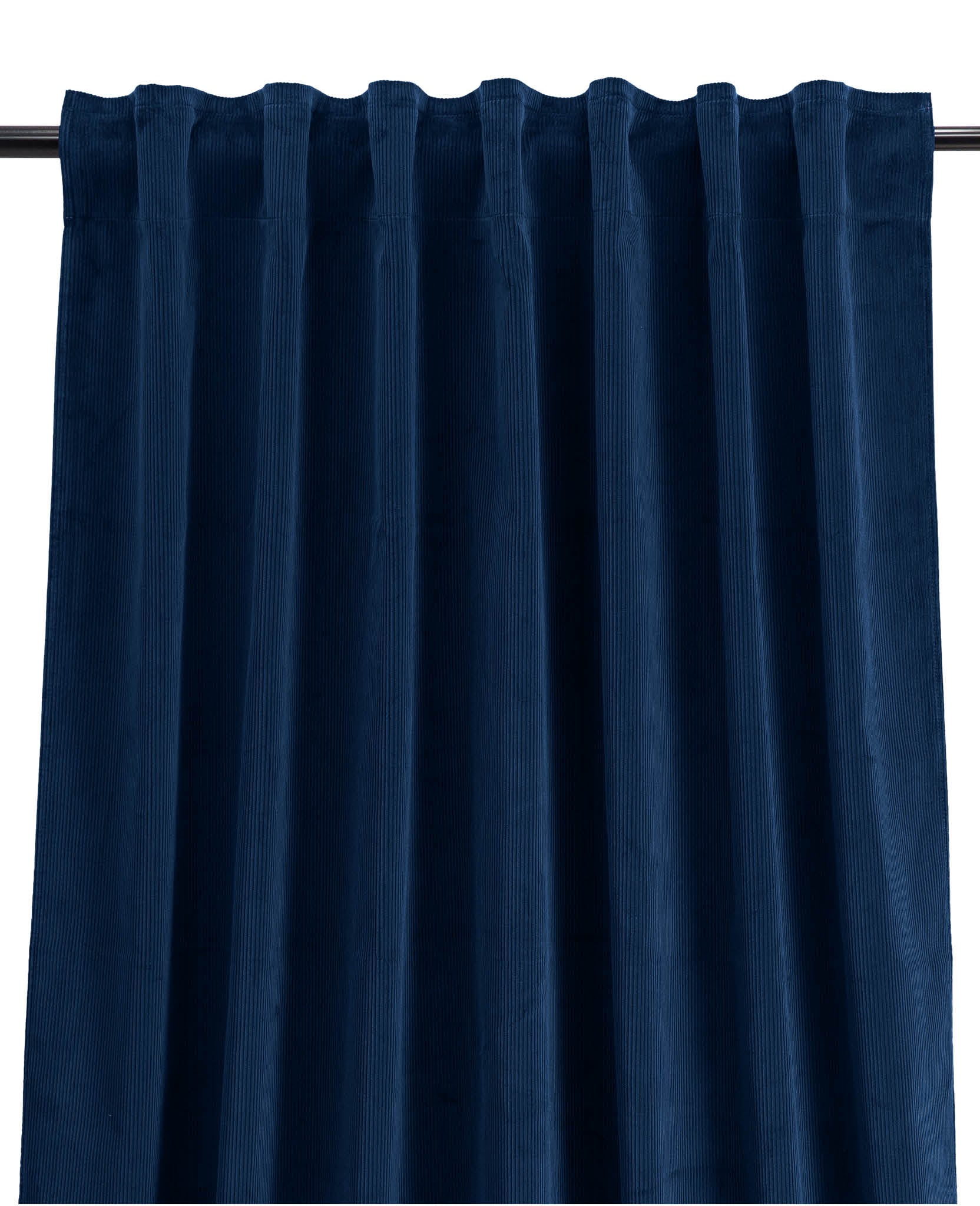 Rideau Palazzo en velours côtelé - Bleu marine