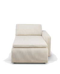 Aldo straight corduroy chaise longue - White