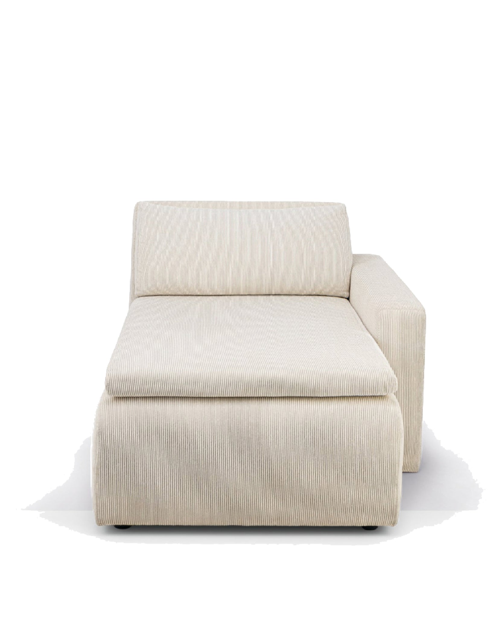 Aldo straight corduroy chaise longue - White