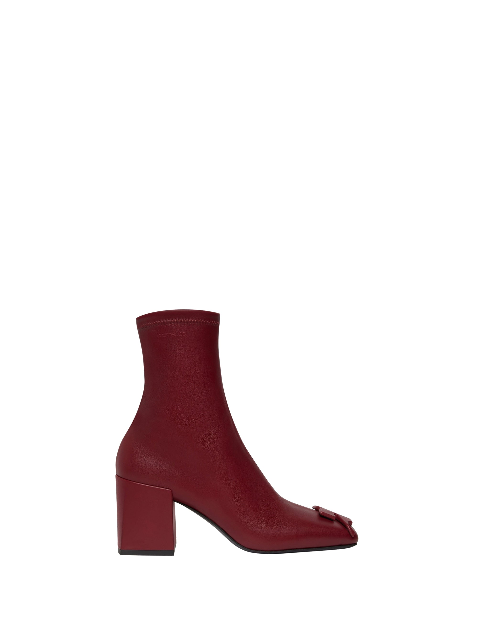 1pcs RELIQUAT 220€ / Bottines héritage en cuir - Groseille foncé