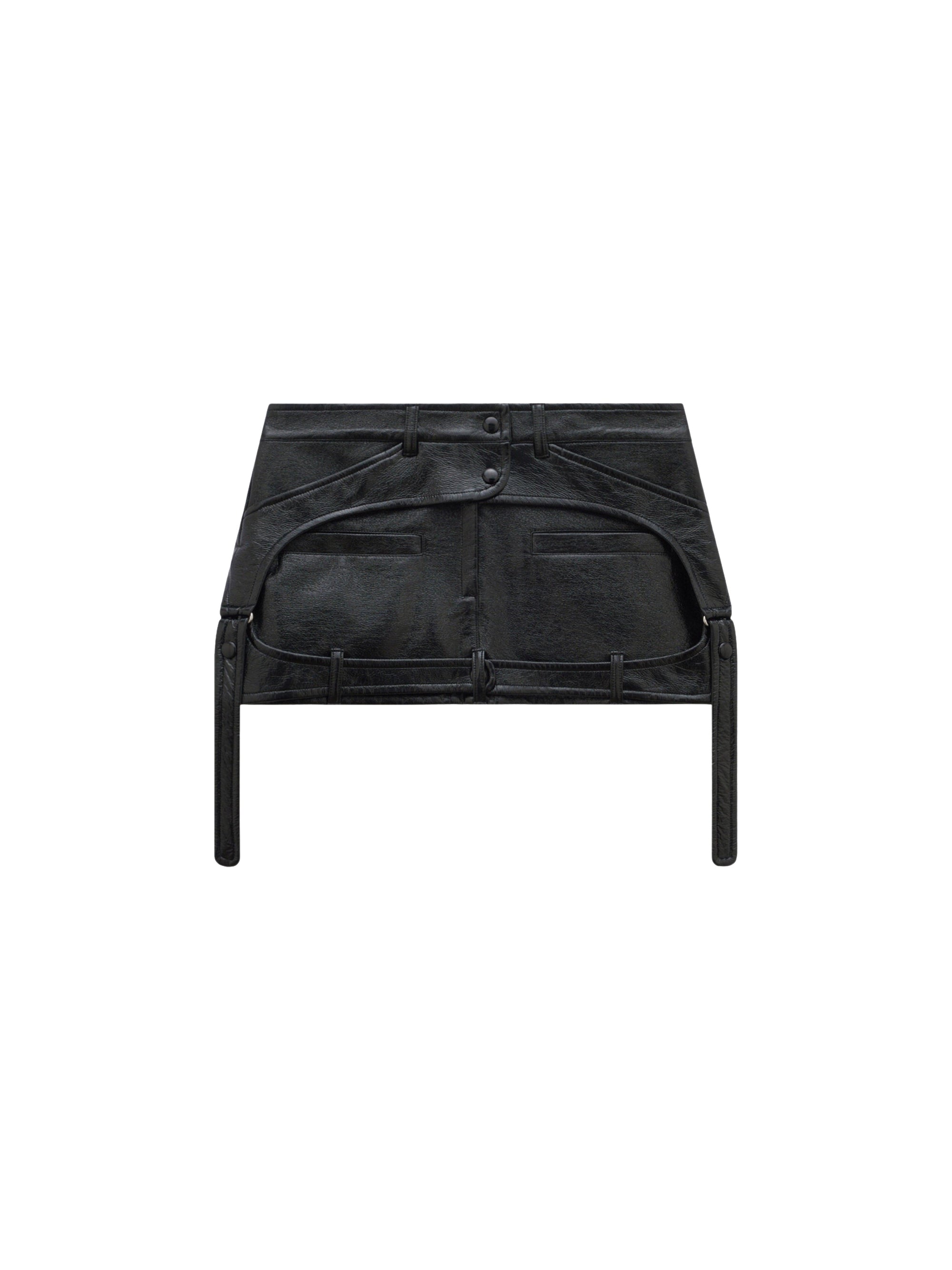10pcs RELIQUAT 190€ / Jupe racer en vinyle - Black