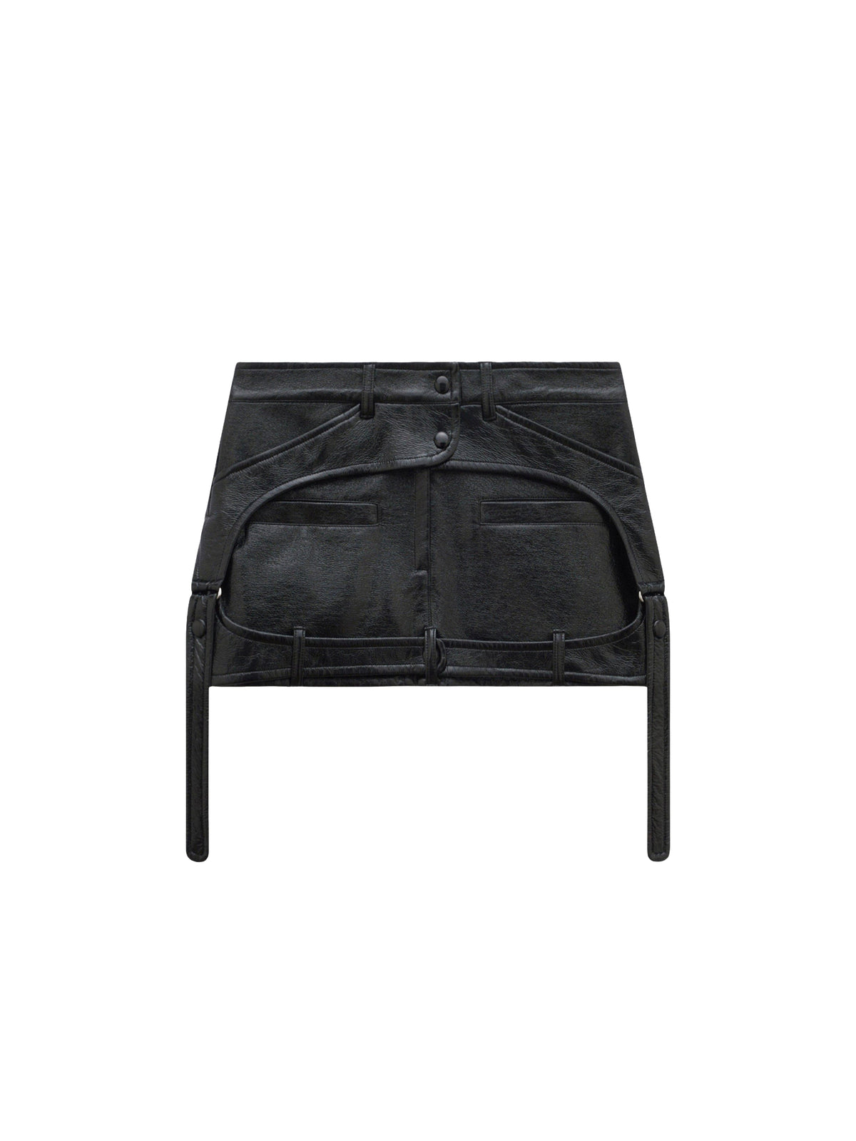 Jupe Racer en vinyle - Black
