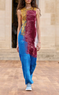 Aurora Multi / Robe June en laine et cachemire - Aurora Multi