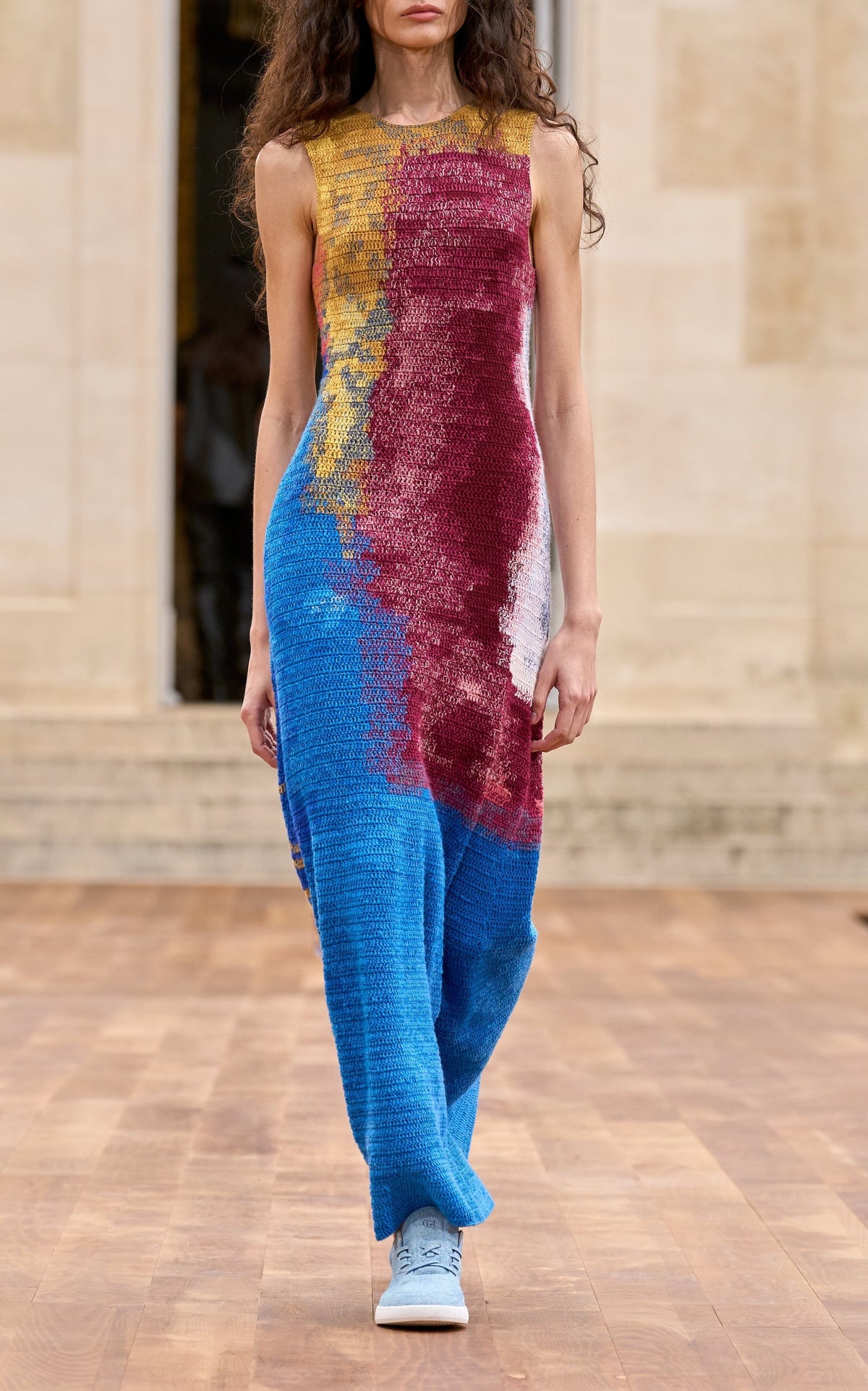 Aurora Multi / Robe June en laine et cachemire - Aurora Multi