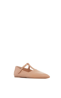 Dark Camel / Ballerines Lola en cuir - Dark Camel