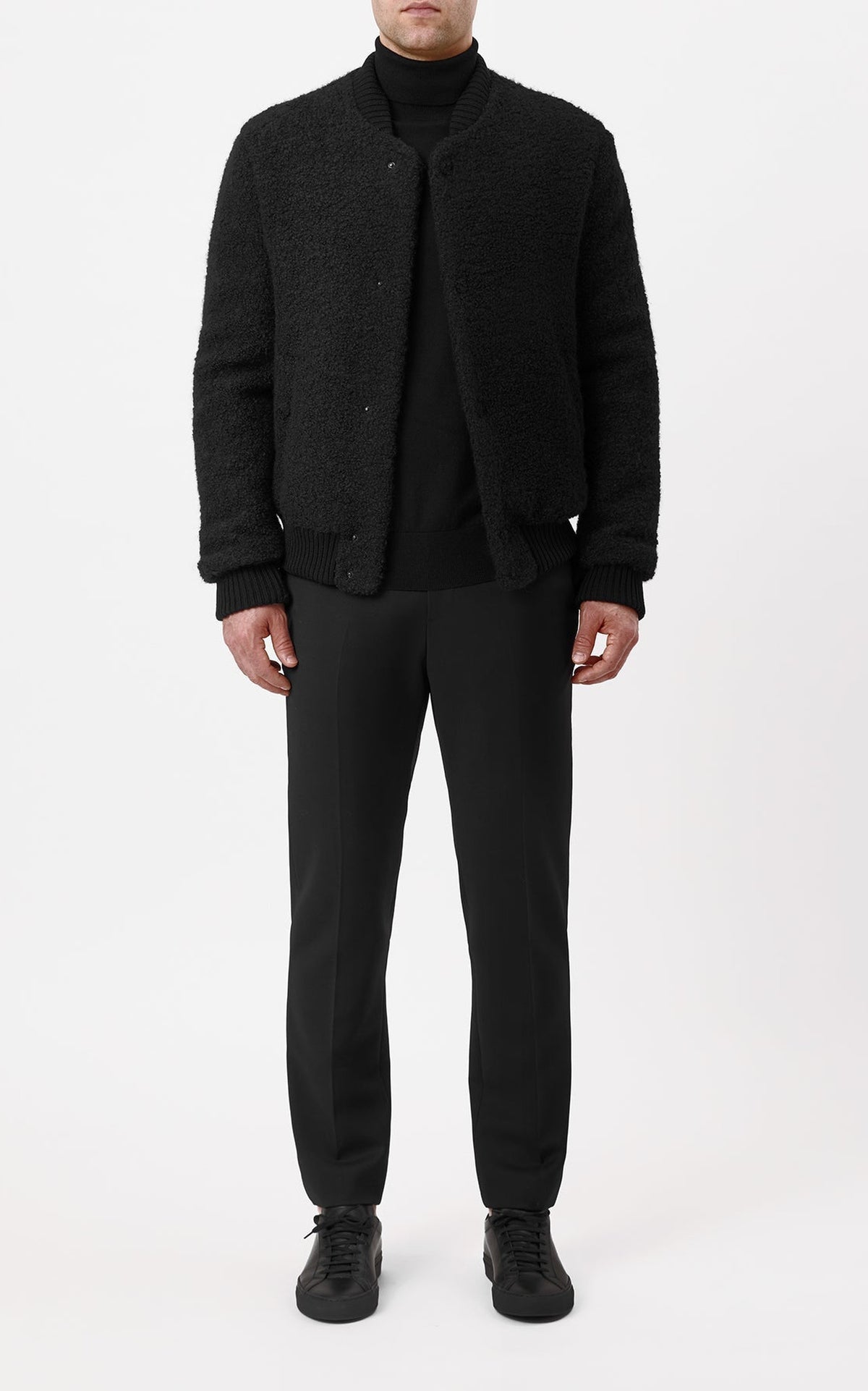Black / Bomber Brandon en cachemire et laine - Black