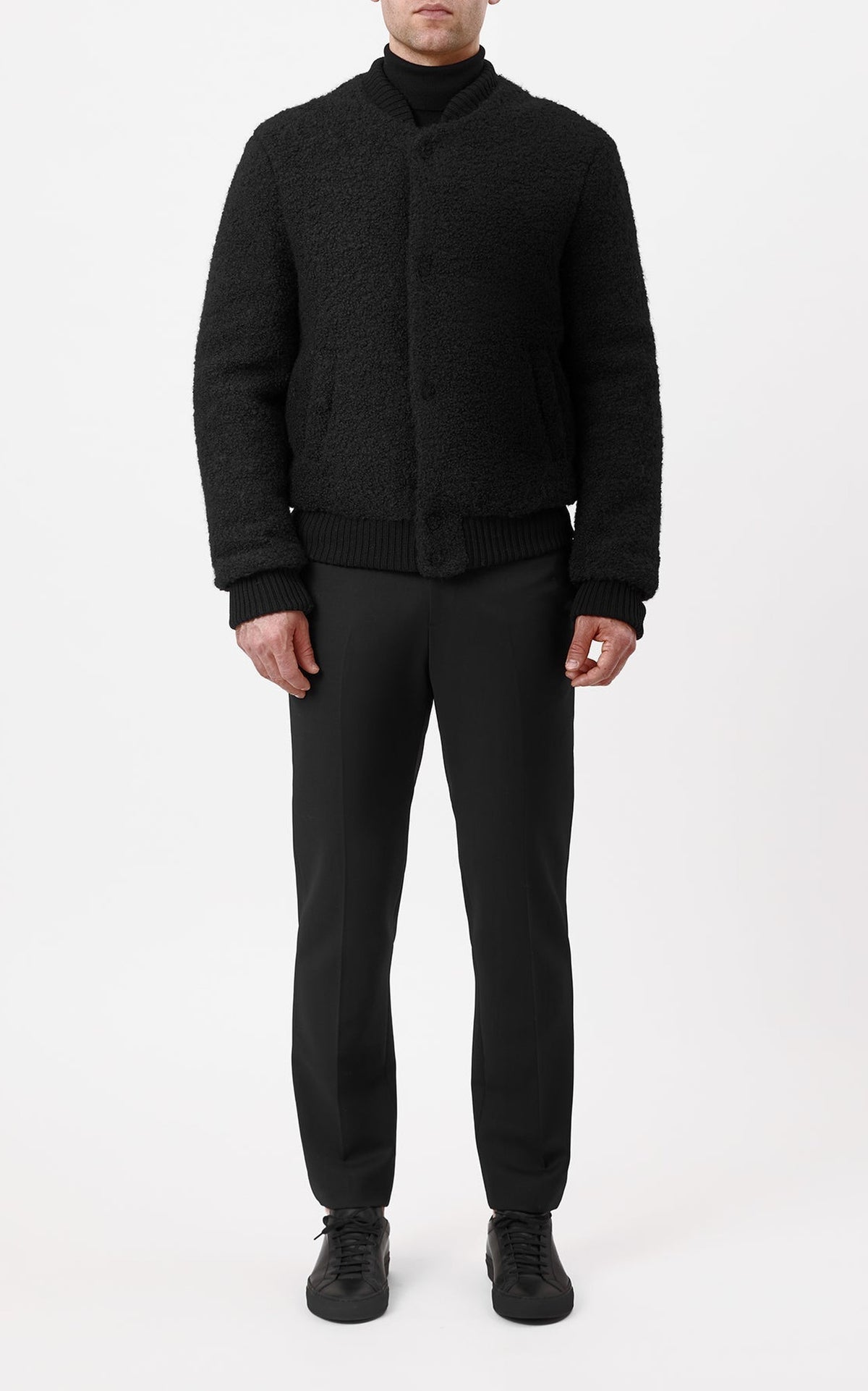 Black / Bomber Brandon en cachemire et laine - Black