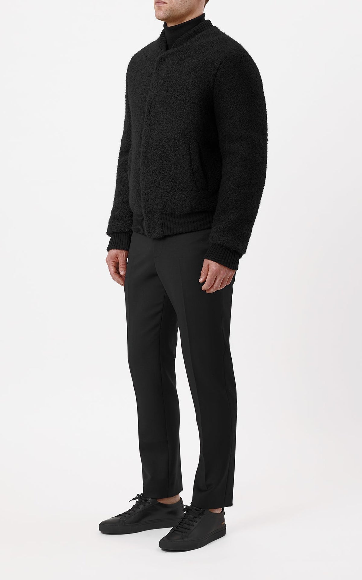Black / Bomber Brandon en cachemire et laine - Black