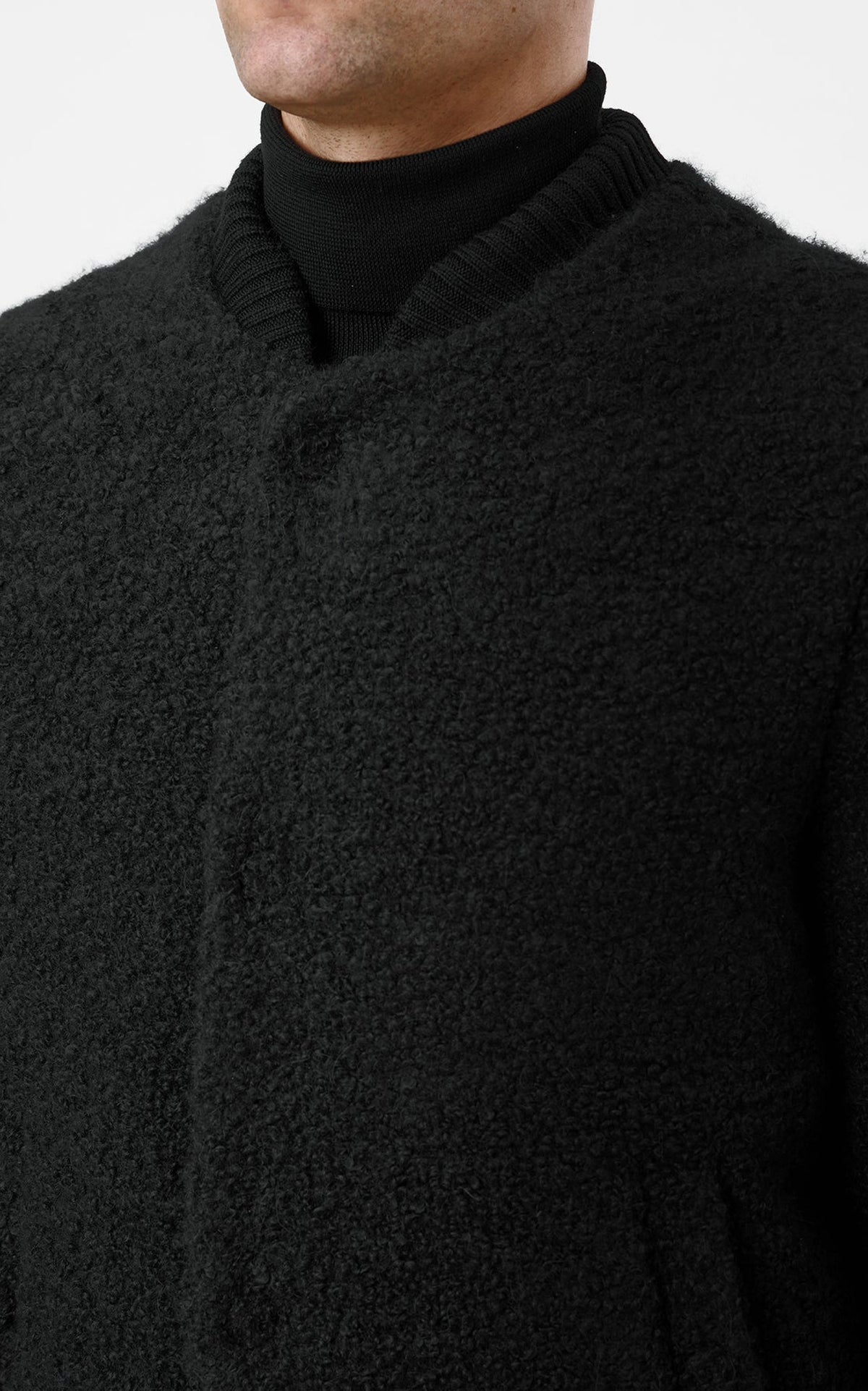 Black / Bomber Brandon en cachemire et laine - Black