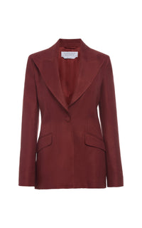 Burnt Sienna / Veste blazer Leiva en lin - Burnt Sienna