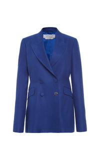 Cobalt / Veste blazer Angela en lin - Cobalt