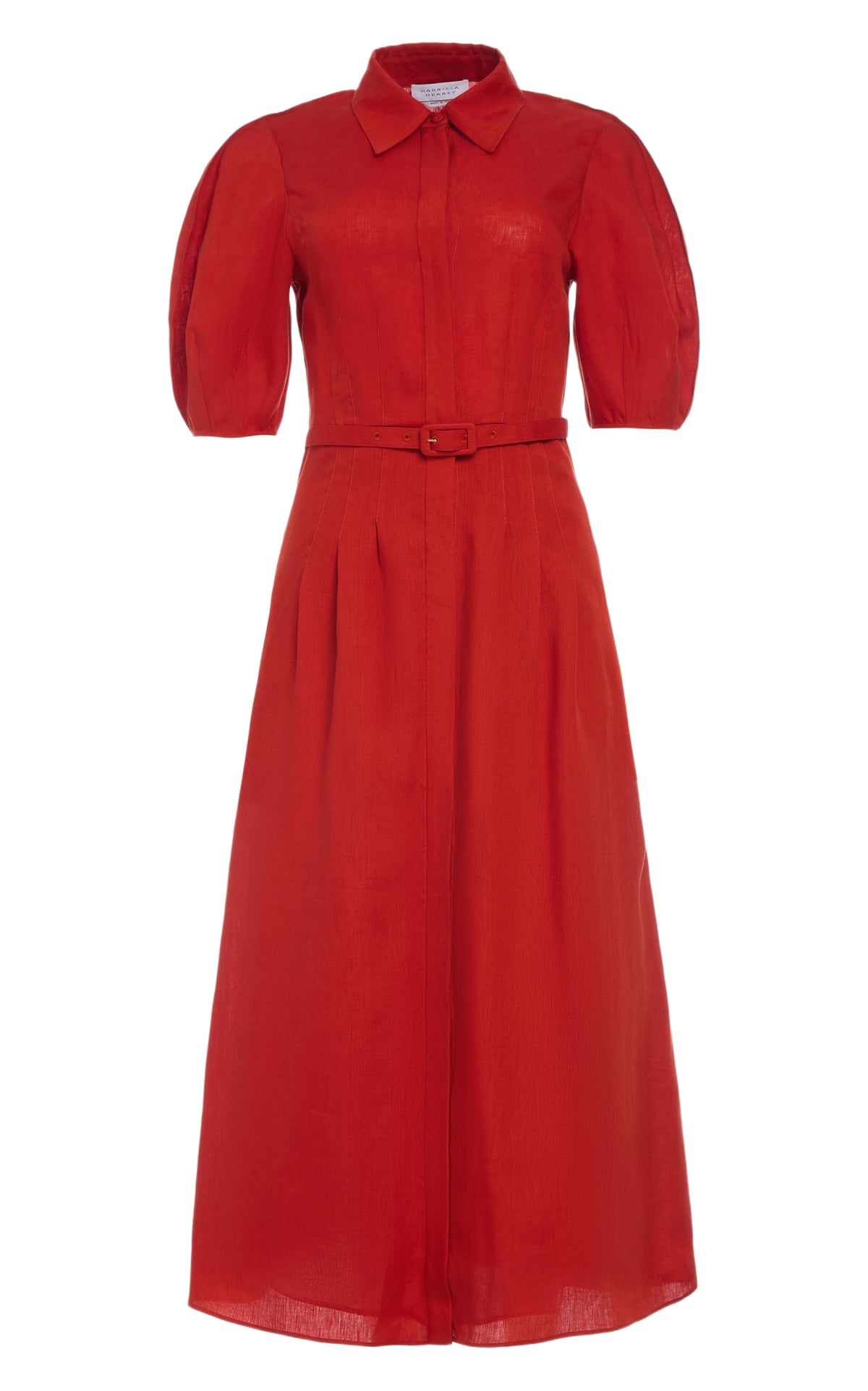 Antelope Orange / Robe-chemise Maude en lin - Antelope Orange
