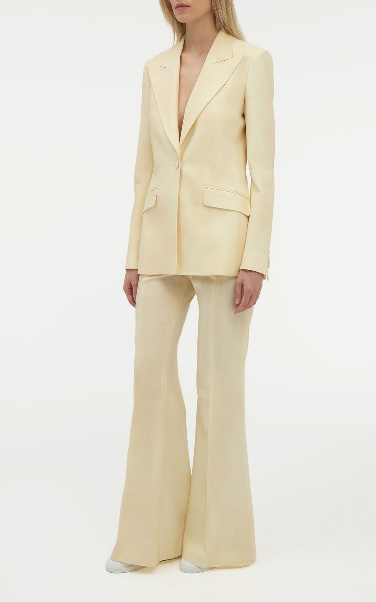 Ivory / Veste blazer Leiva en laine - Ivory