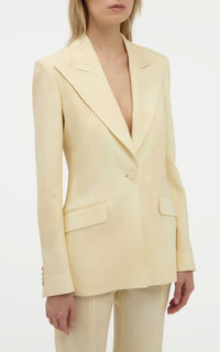 Ivory / Veste blazer Leiva en laine - Ivory