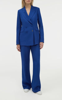 Cobalt / Veste blazer Angela en lin - Cobalt