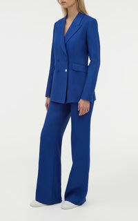 Cobalt / Veste blazer Angela en lin - Cobalt