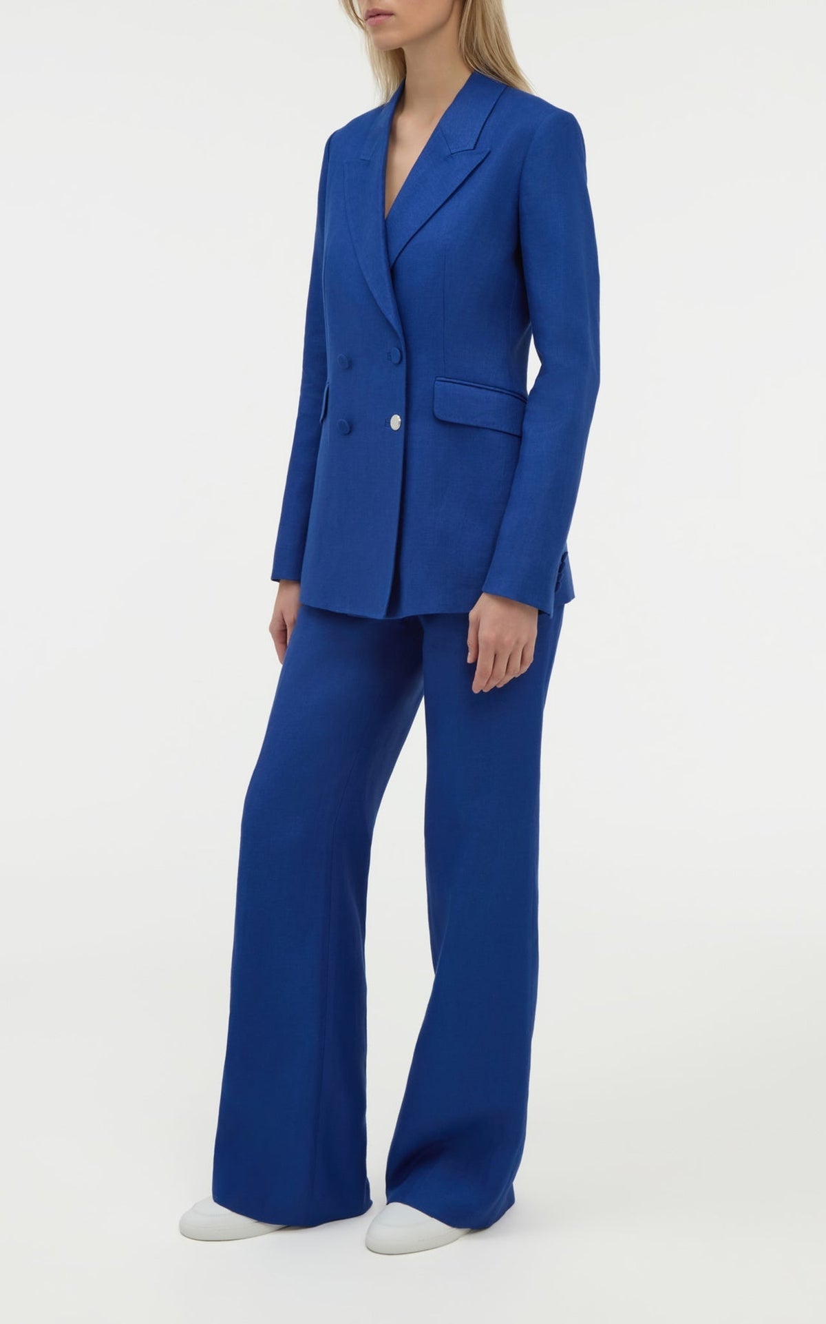Cobalt / Veste blazer Angela en lin - Cobalt