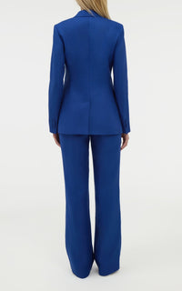 Cobalt / Veste blazer Angela en lin - Cobalt