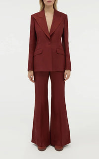Burnt Sienna / Veste blazer Leiva en lin - Burnt Sienna
