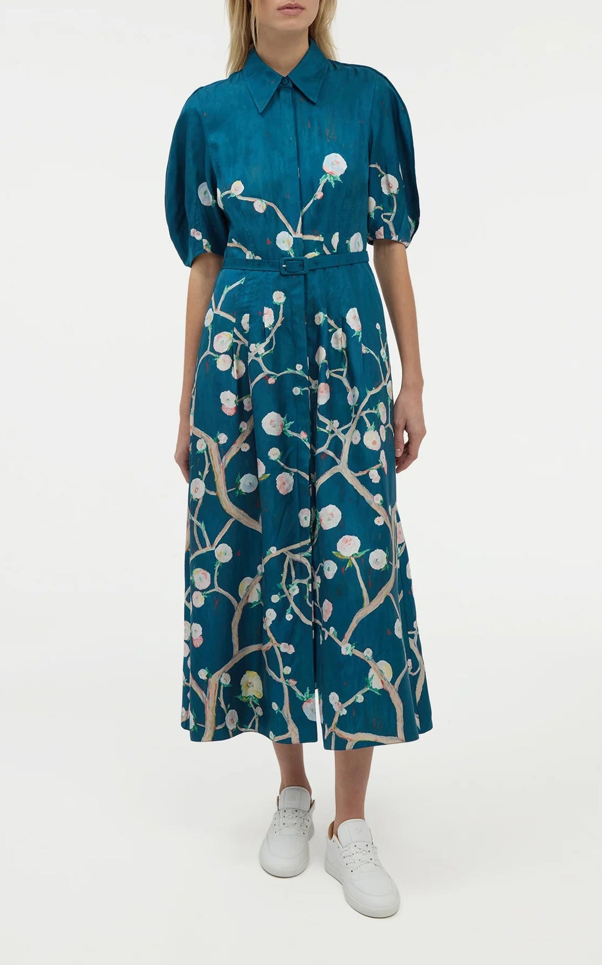 Blue Multi / Robe-chemise Maude en soie - Blue Multi