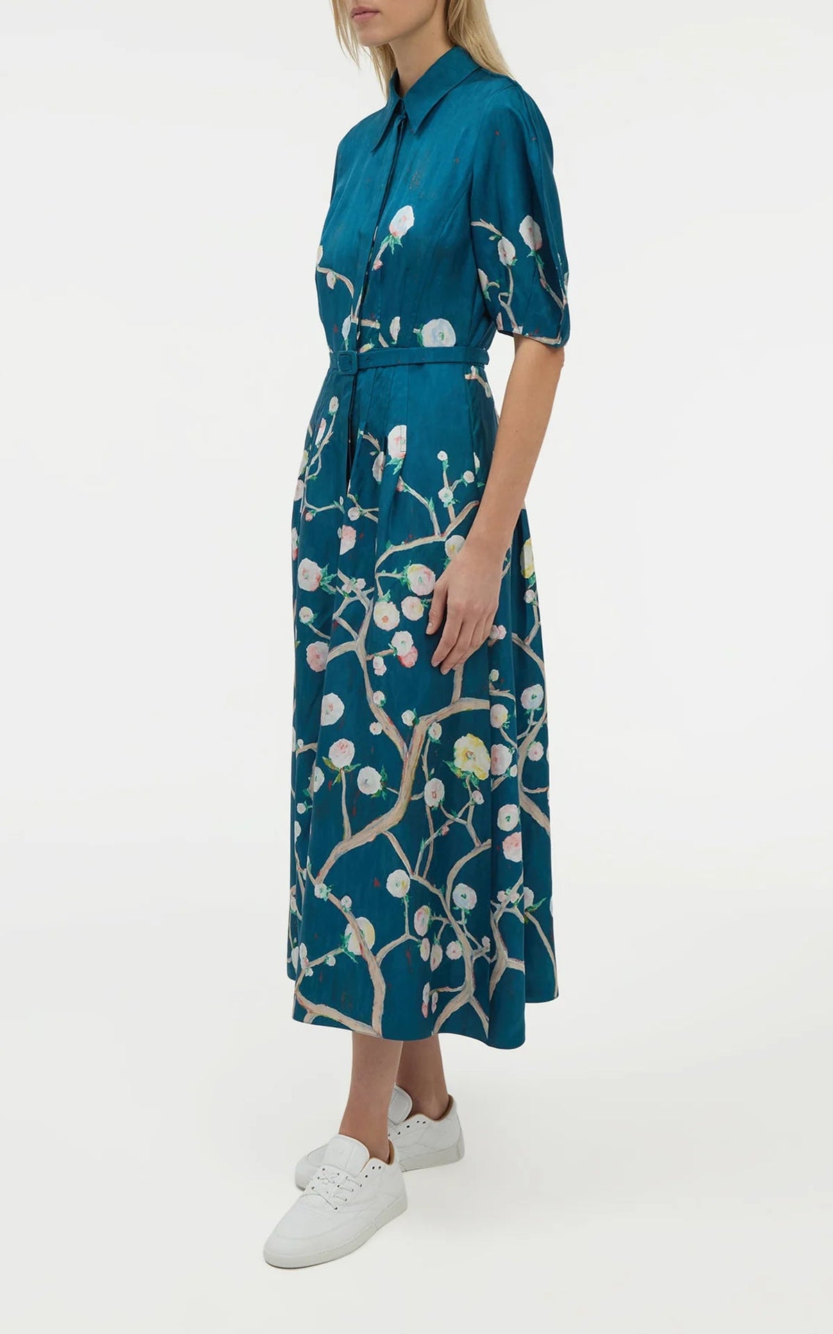 Blue Multi / Robe-chemise Maude en soie - Blue Multi