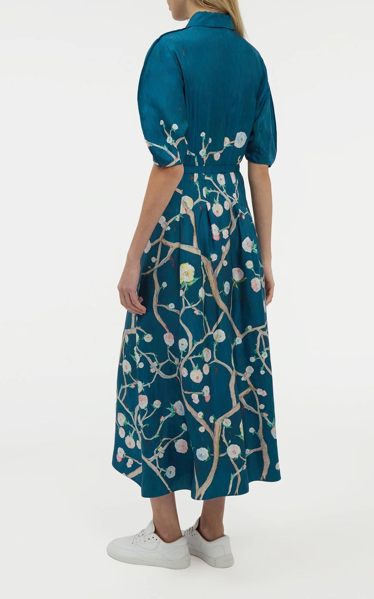 Blue Multi / Robe-chemise Maude en soie - Blue Multi