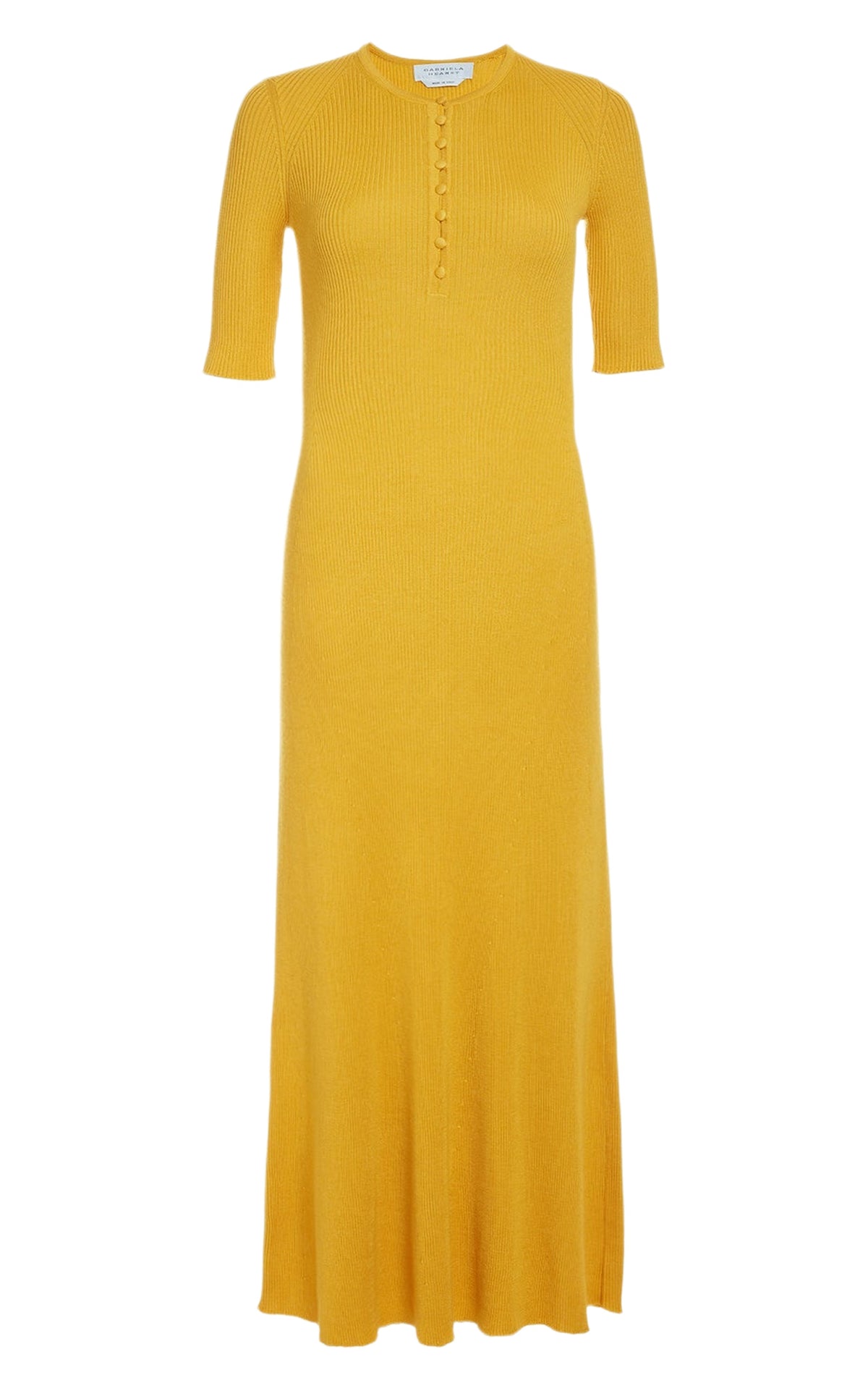 Yellow / Robe Johanna en cachemire et soie - Yellow