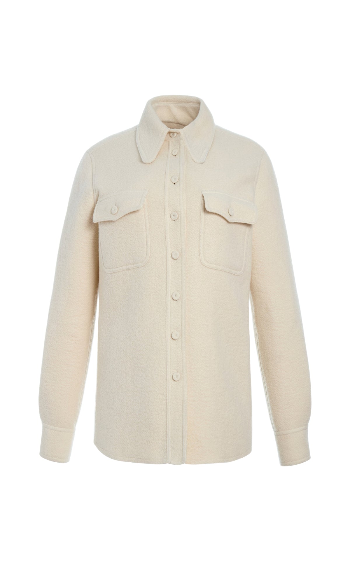 Ivory / Chemise unisexe John Austin en cachemire - Ivory