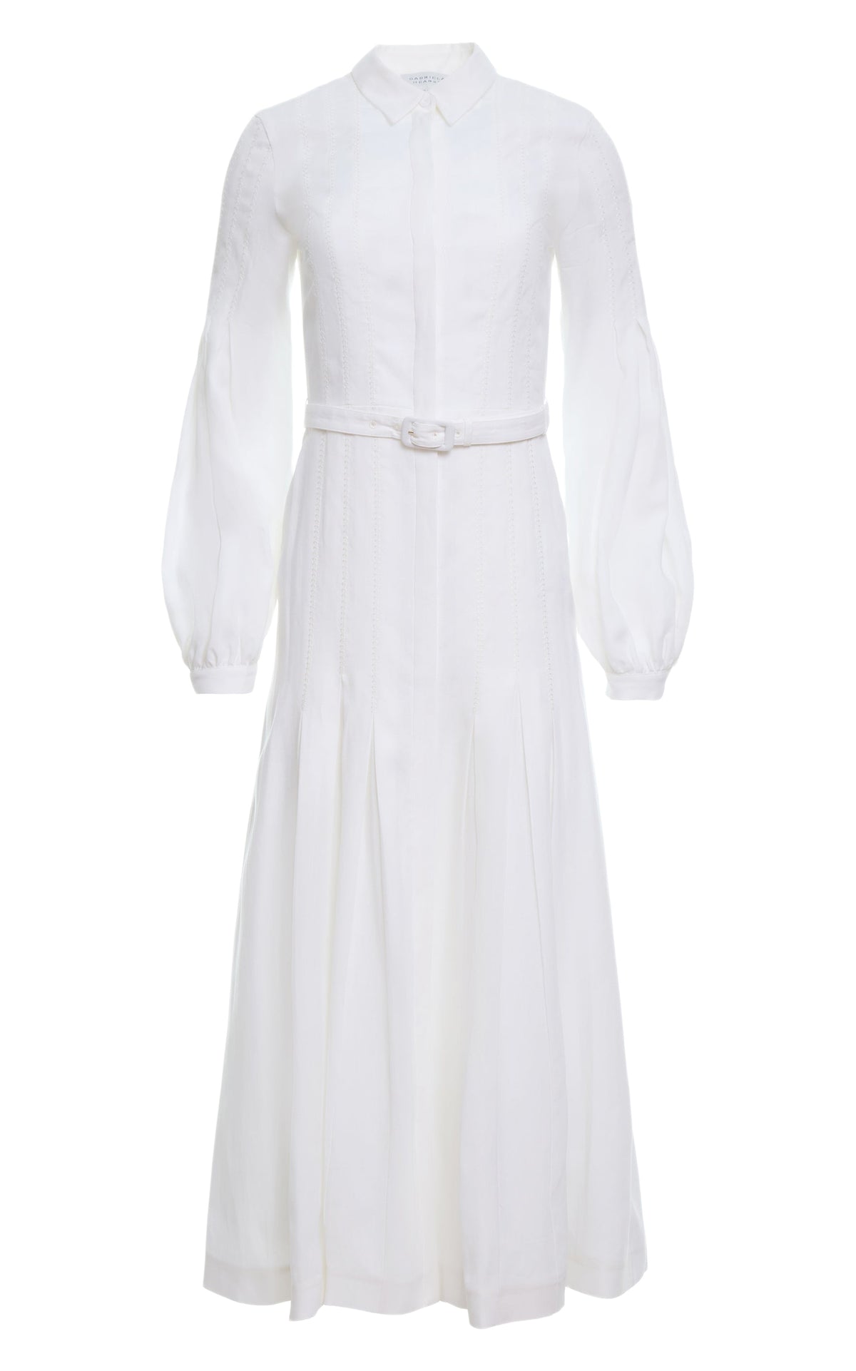 White / Robe Aleka en lin - White