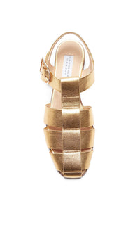 Gold / Sandales Lynn en cuir - Gold