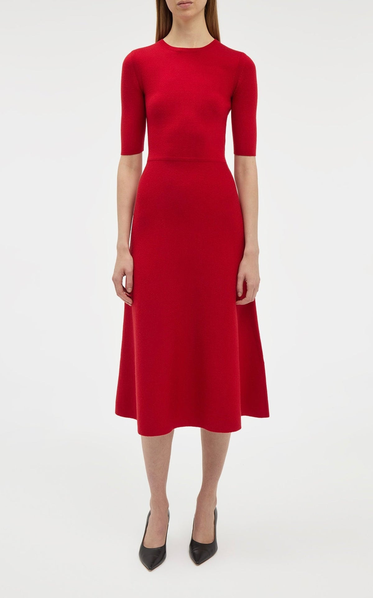 Scarlet Red / Robe Seymore en laine - Scarlet Red