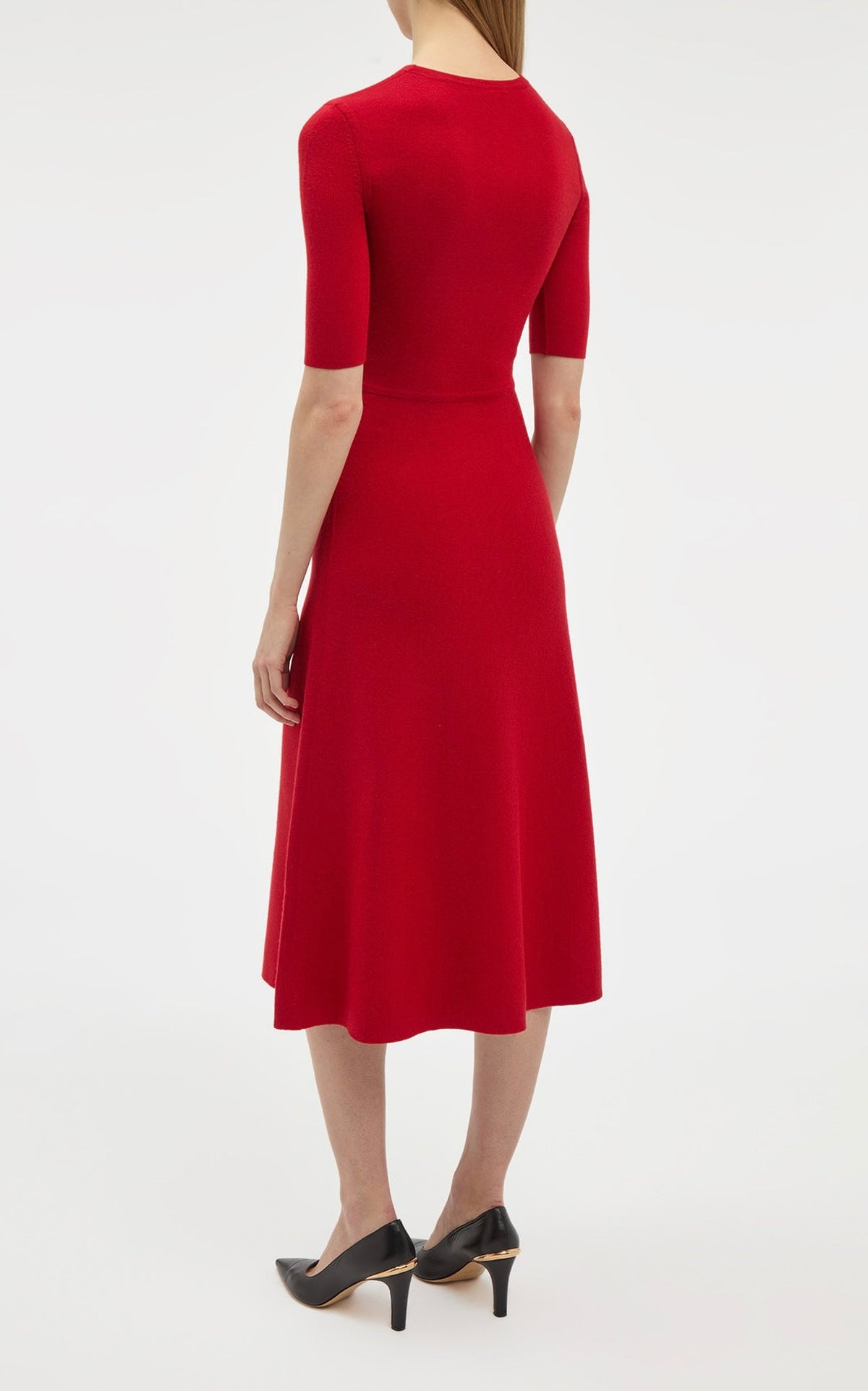 Scarlet Red / Robe Seymore en laine - Scarlet Red