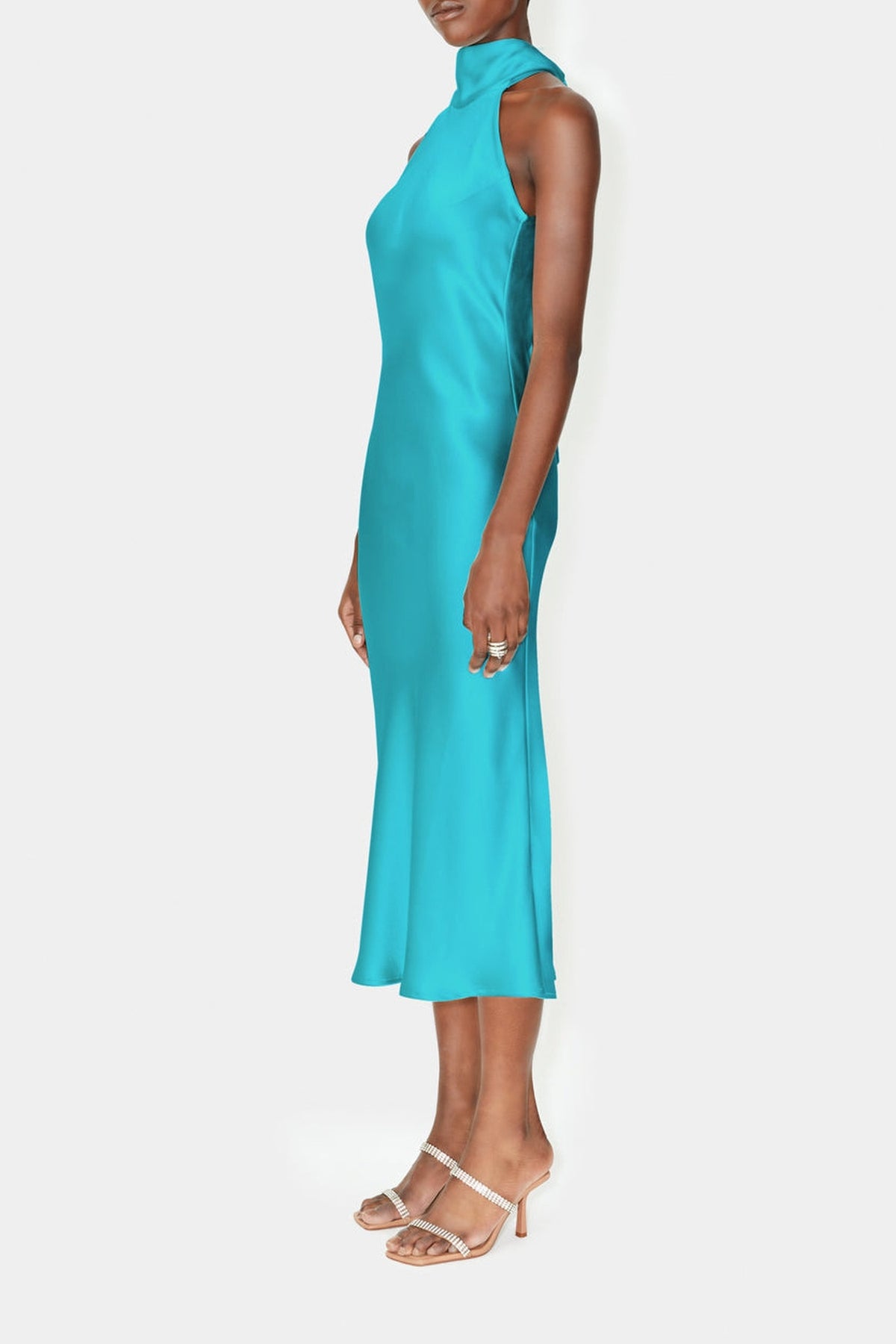 Cropped Sienna Dress - Hague Blue