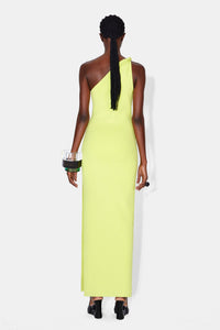 Galvanized Long Persephone Dress - Lime & Silver