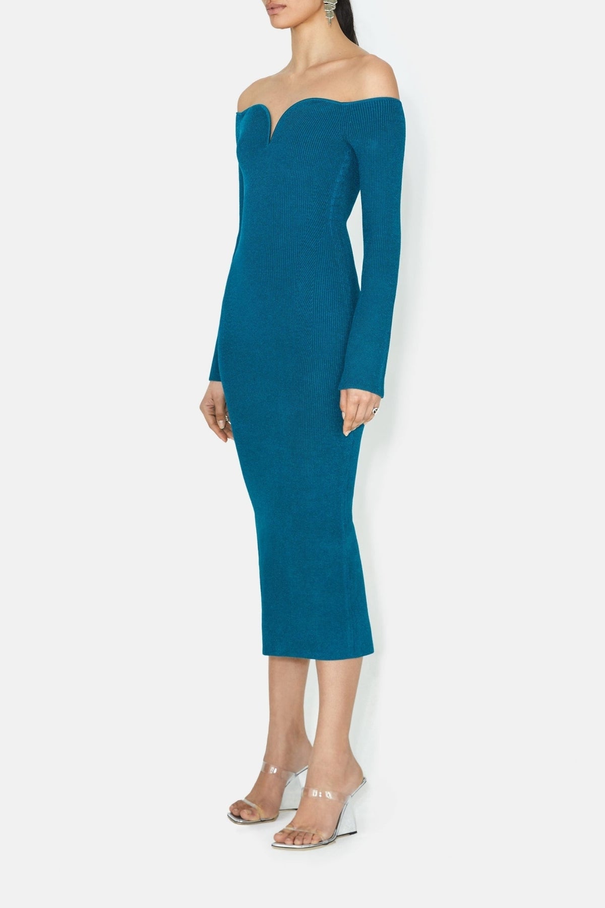 Robe longue Grace à manches longues - Peacock