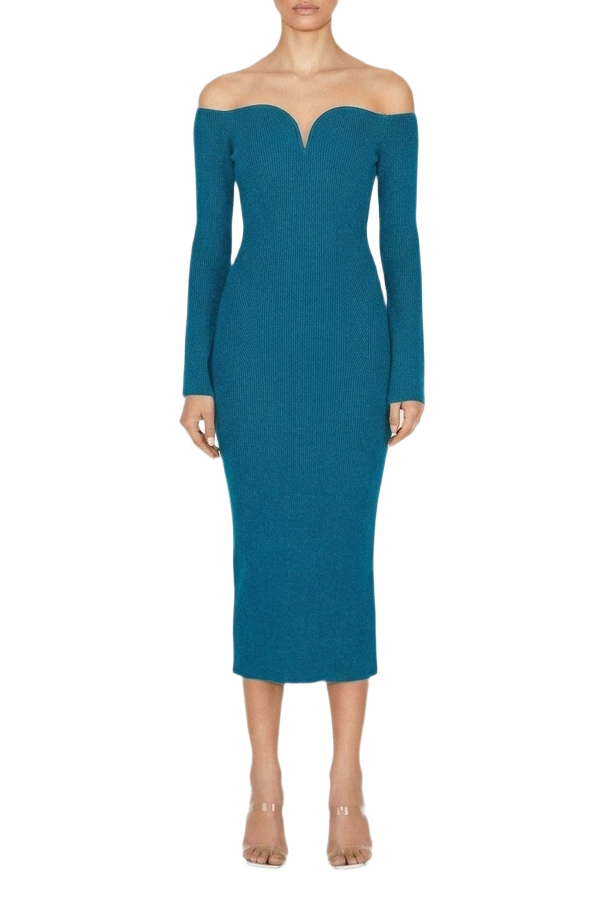 Grace Long Sleeve Maxi Dress - Peacock