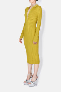 Rhea Lounge Henley Dress - Gold