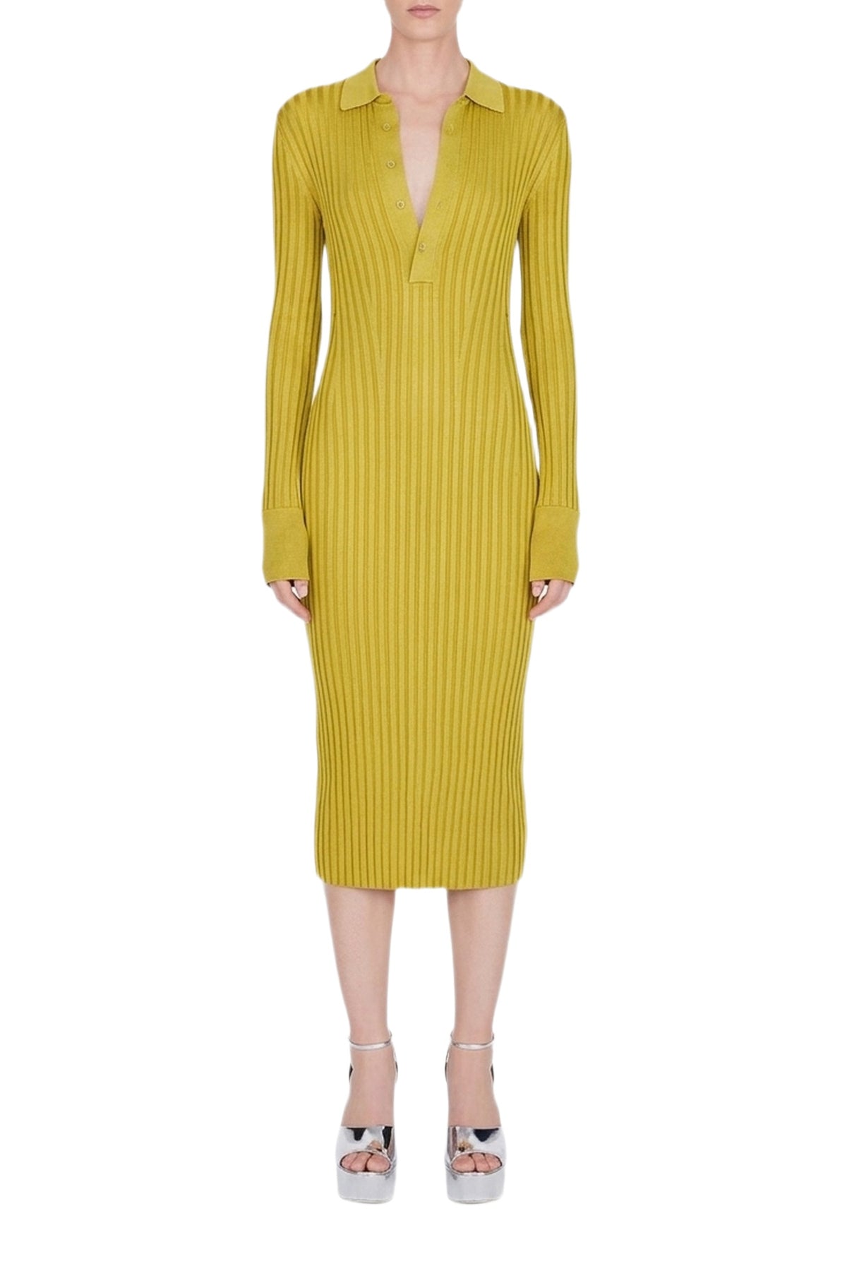 Rhea Lounge Henley Dress - Gold