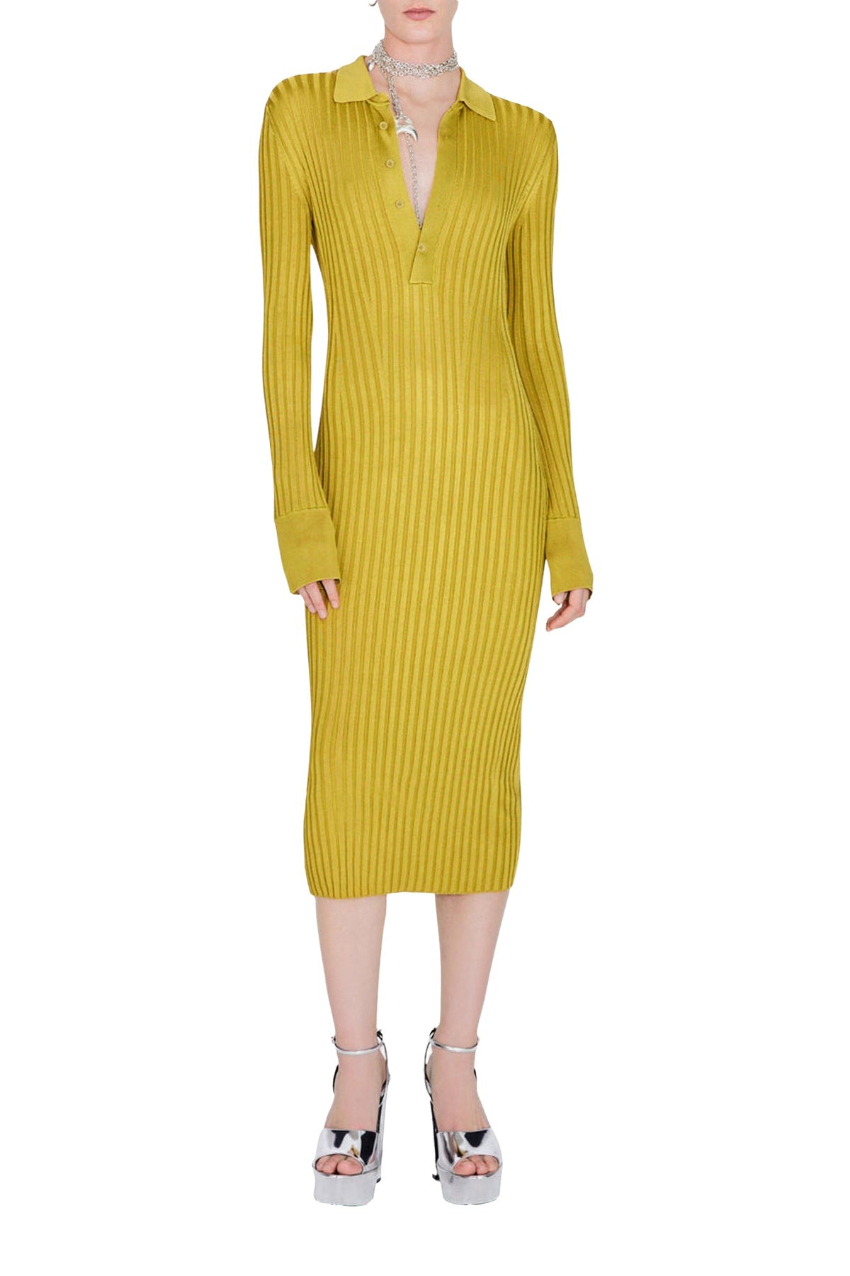 Rhea Lounge Henley Dress - Gold