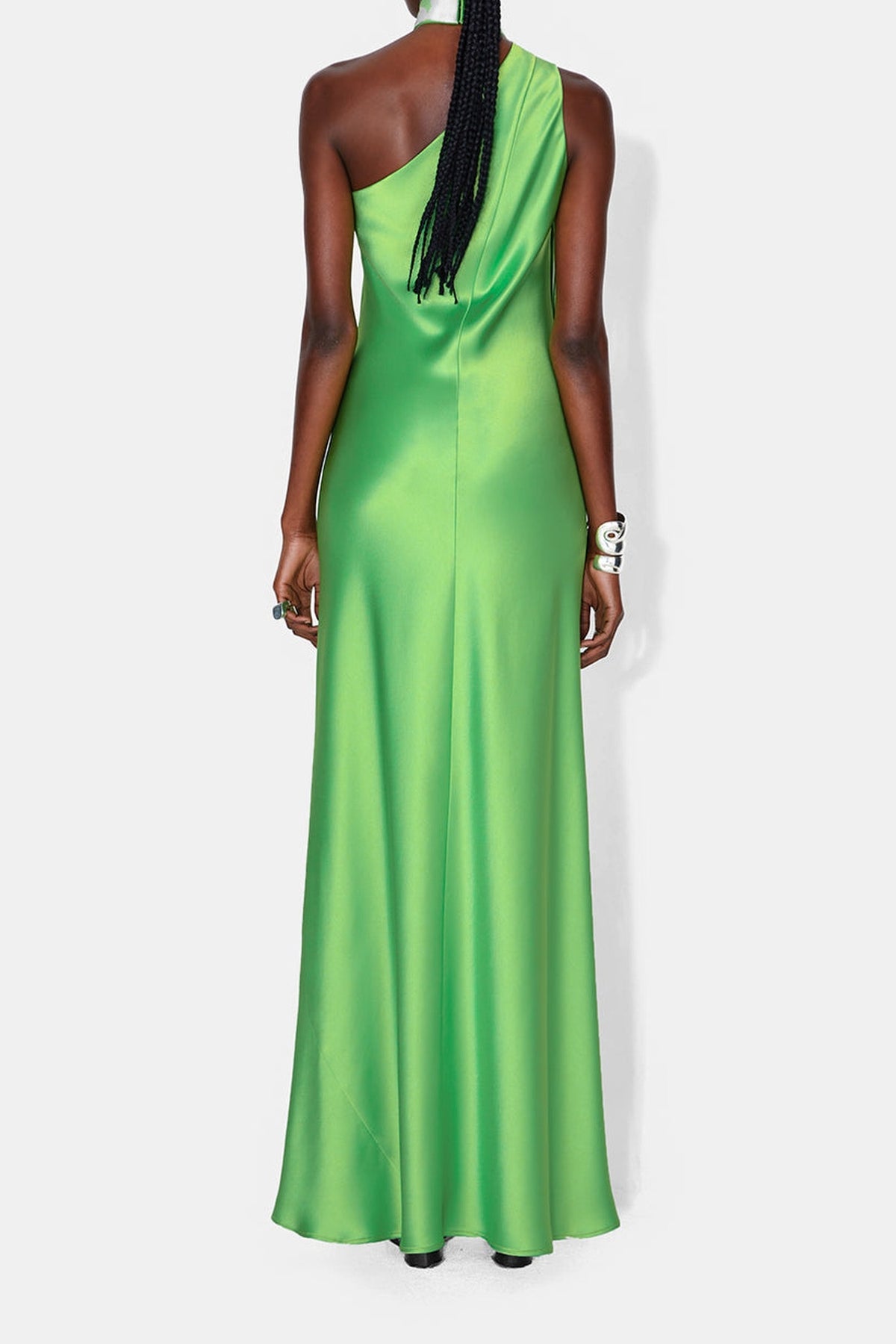 Robe longue Ushuaia en satin - Paris Green