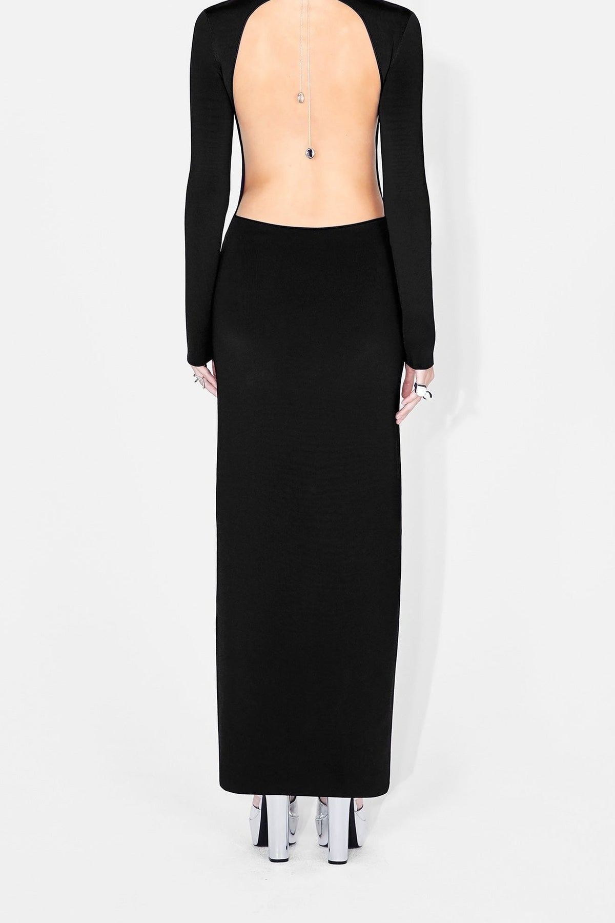 Robe longue Vega Globe Chain - Black