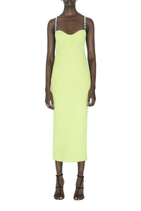 Globe Chain Wave Dress - Lime
