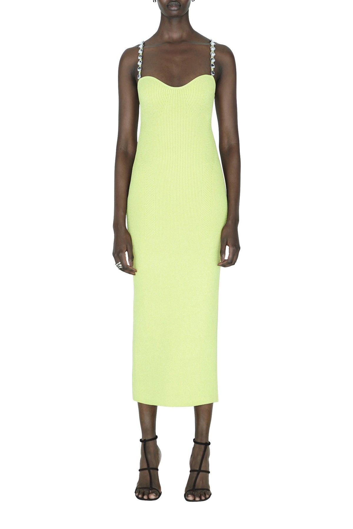 Globe Chain Wave Dress - Lime