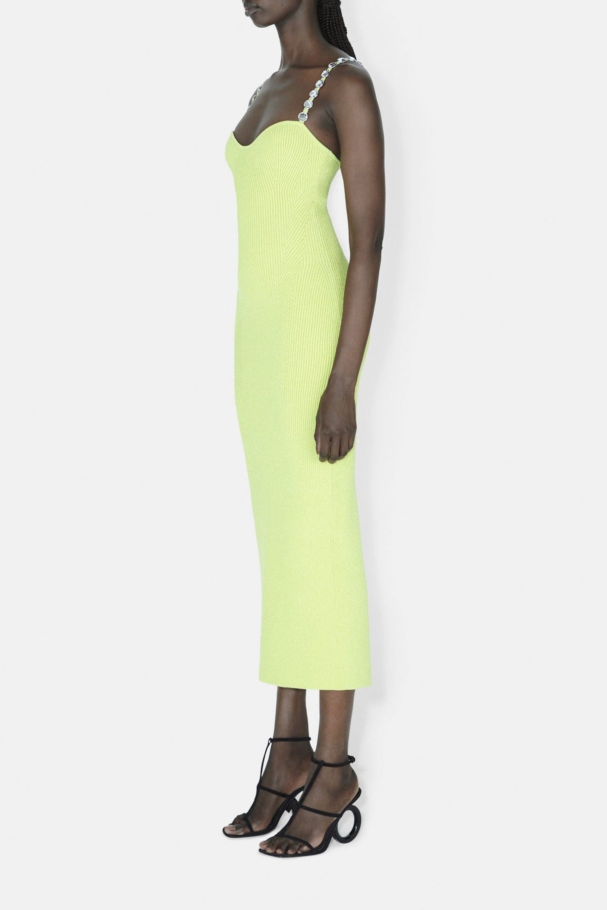 Globe Chain Wave Dress - Lime